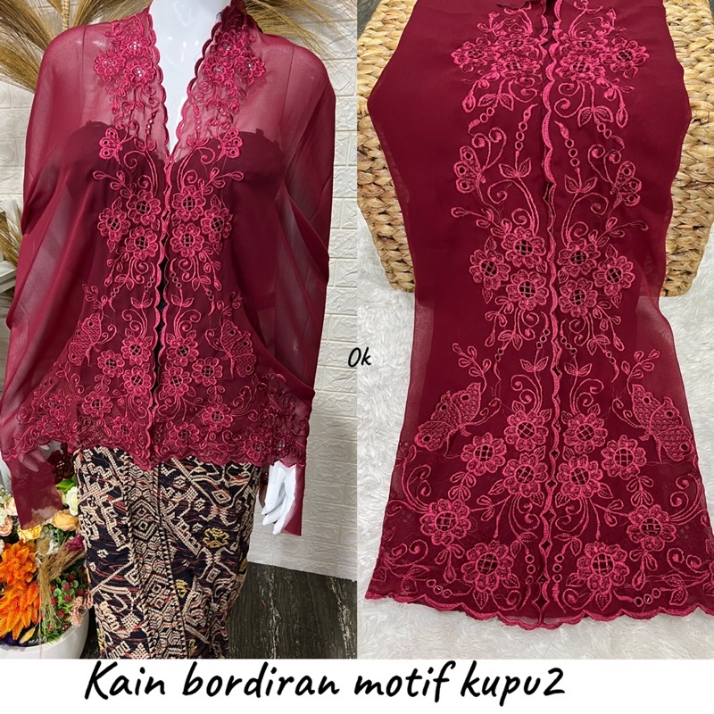 kain bordir motif kupu