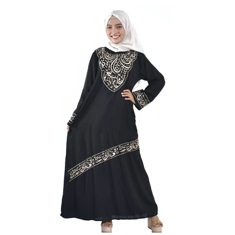 Model Baju  Gamis Arab  Saudi Voal Motif