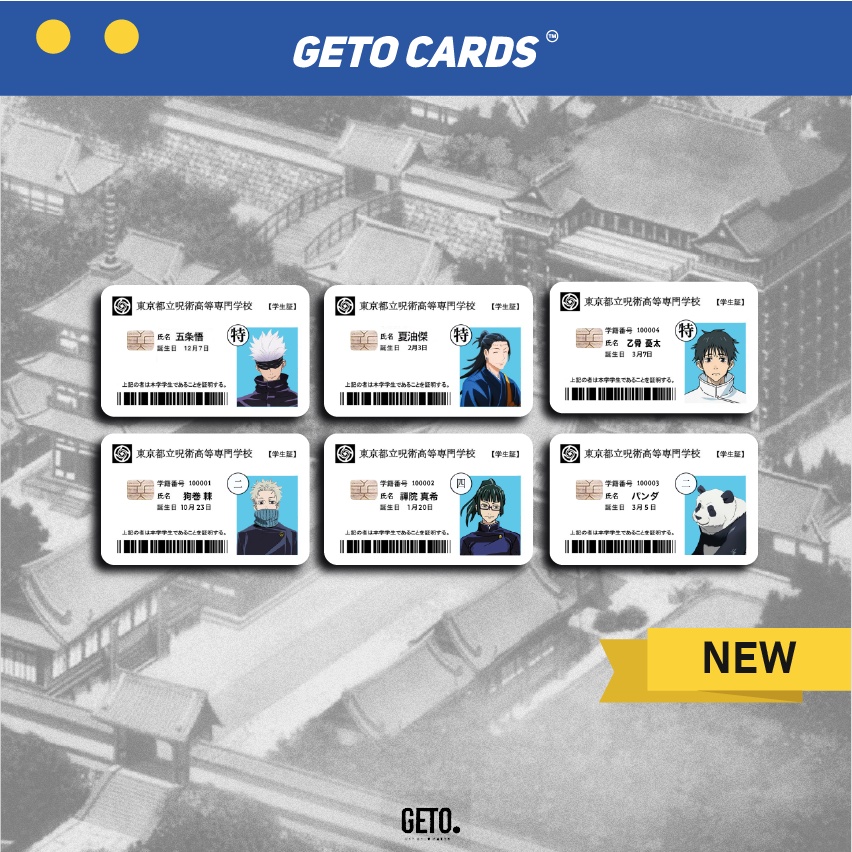 Stiker Sticker Skin Kartu Atm Anime Jujutsu Kaisen 0 ID CARD | GETO CARDS