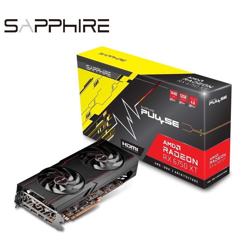 SAPPHIRE PULSE AMD Radeon RX 6750 XT / 6750XT Gaming OC 12GB GDDR6