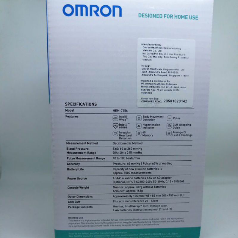 Tensimeter Omron 7156 Manset Besar Alat Tensi  Cek Tekanan Darah Omron Garansi 5Tahun