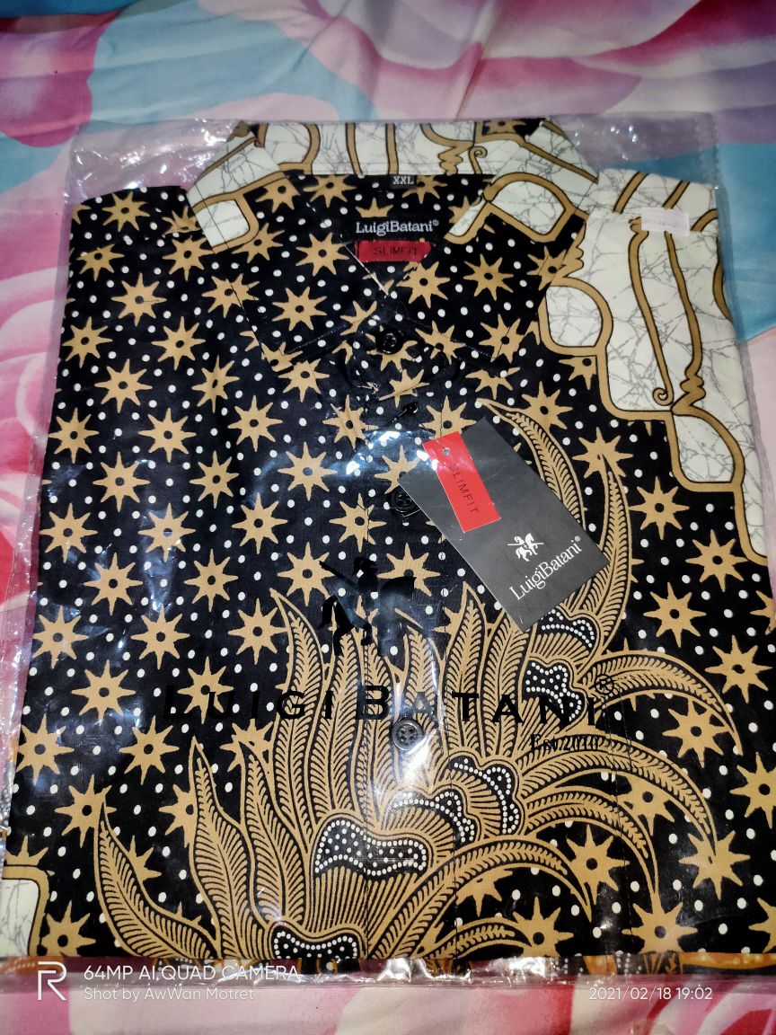 Batik Pria Slimfit Lengan Pendek Original Luigi Batani