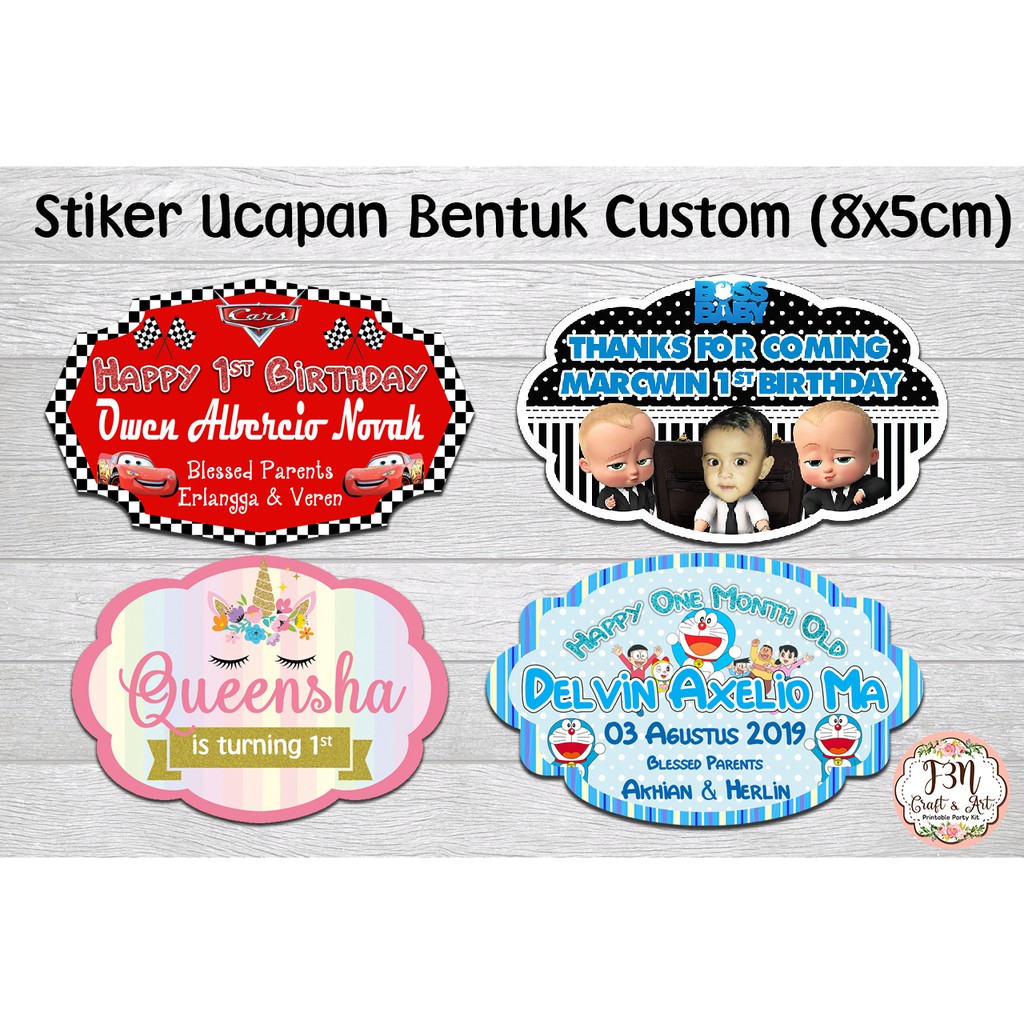 

Cutting Stiker / stiker ucapan / stiker tasmiyah (5x8cm)