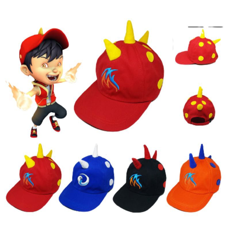 Topi boboiboy anak // Topi boboiboy tanduk // Topi anak baseball // Topi anak karakter keren termura