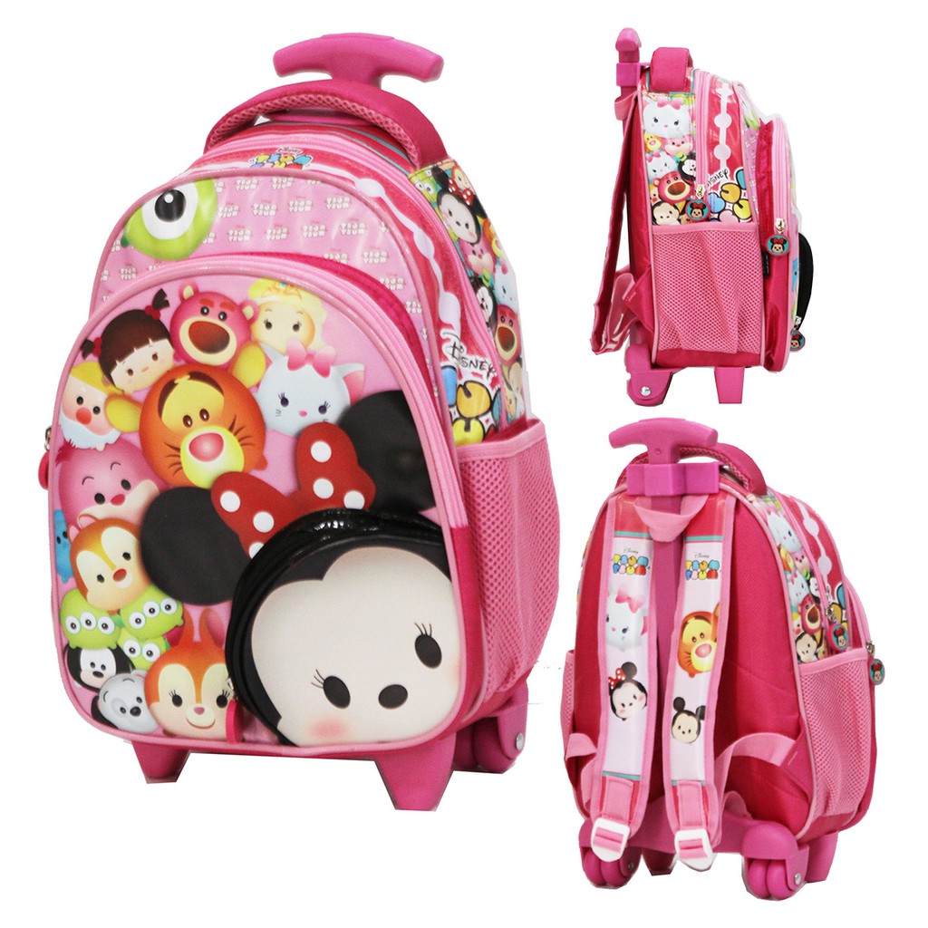 TERMURAH Tas Trolley Dorong Anak Perempuan Sekolah TK / PAUD Kantung Coin Bahan Kain Sponge Anti Air