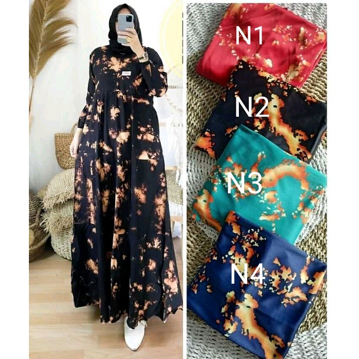 { BAYAR DI TEMPAT } .GAMIS TERMURAH  MOTIF BAHAN TEBAL / BAJU GAMIS SYARI-1