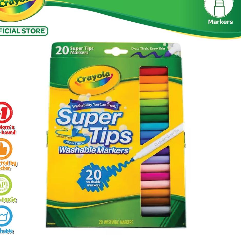 

Murah Terbaru Crayola Washable Supertips Marker - 20 Color