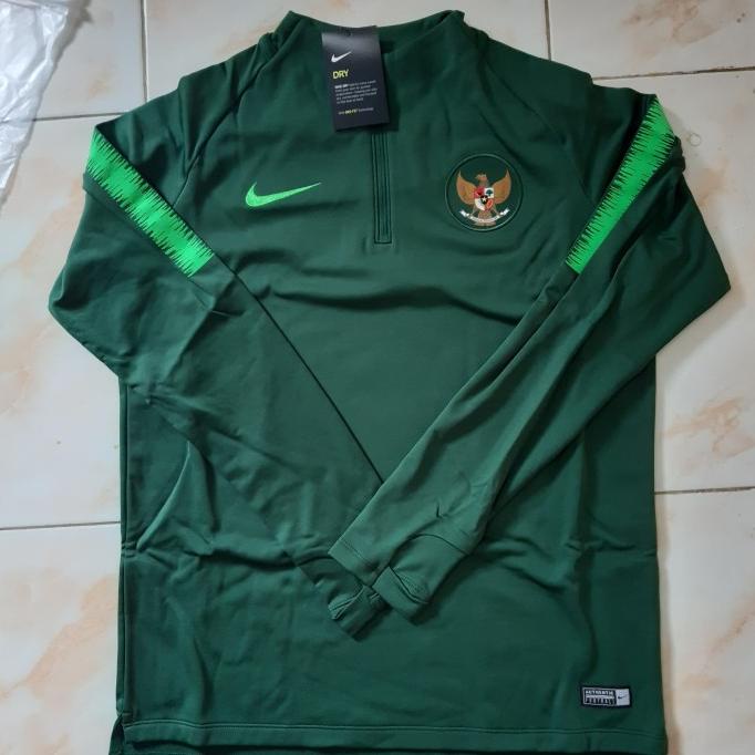 BISA COD jaket training original nike timnas indonesia half zip
