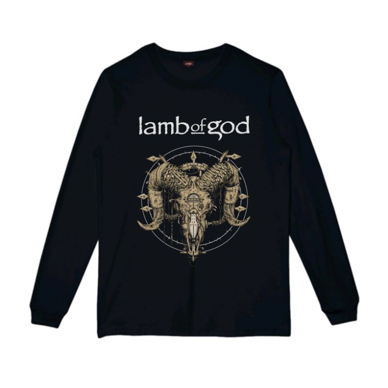 Kaos lamb of god lengan panjang longsleeve Kaos metal band