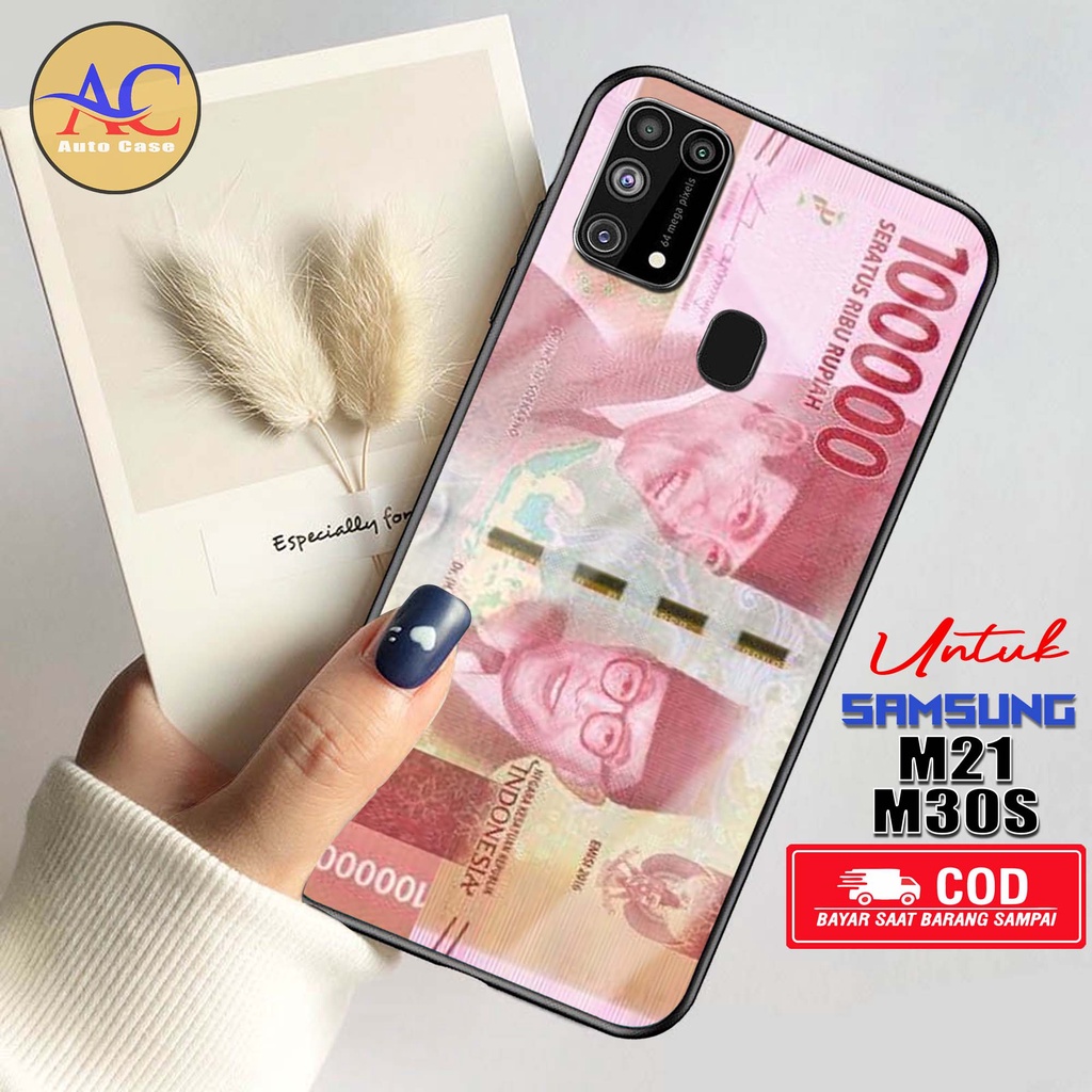 Softcase Glass kaca untuk SAMSUNG M21 M30S U4NG Casing Handphone Case Hp Procamera