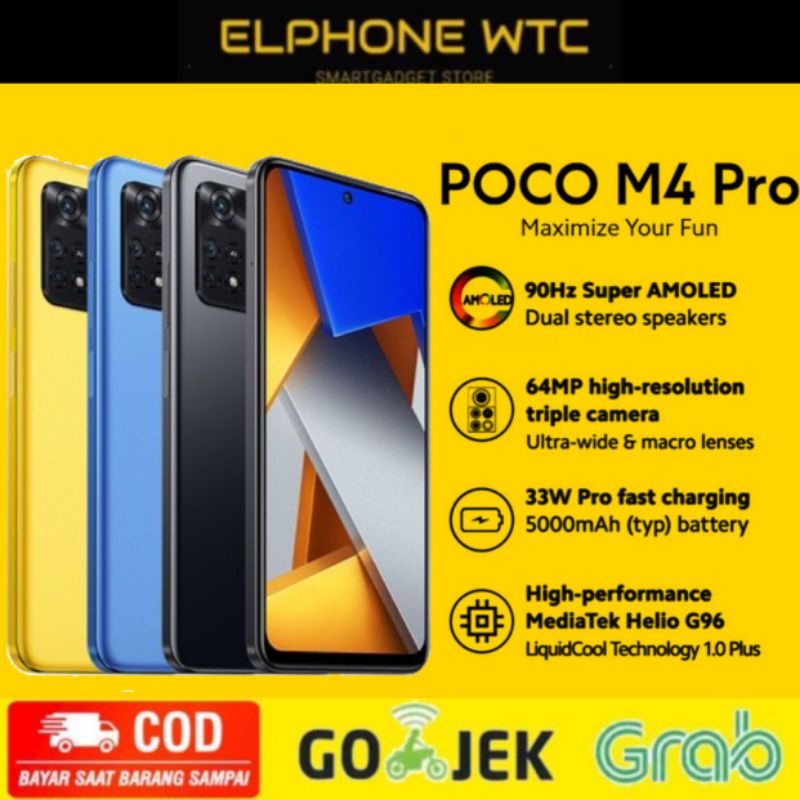 Xiaomi POCO M4 Pro Ram 6GB Internal 128GB POCO M4 Pro Ram 8GB Internal 256GB Baru Garansi Resmi