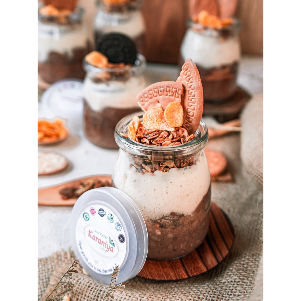 

Regal Macchiato oats dessert rendah kalori/ granola/ puding/ dessert bernutrisi / oats / homemade