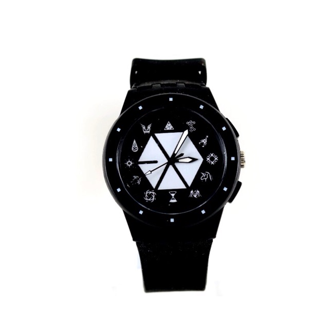 Jam Tangan Swatch Rubber Custom Hitam