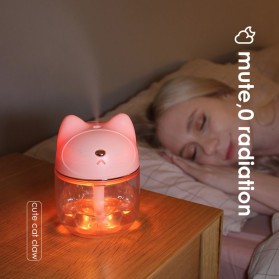 FreeOn Humidifier Pelembab Udara Aromatherapy Cat Claw Cup Design 120ml - K-H161 - Pink