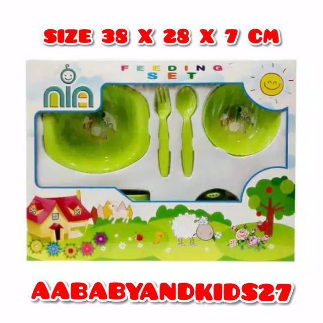 PROMO SPECIAL SET ALAT MAKAN BAYI NIA TANGGUNG-FEEDING SET MAKAN NIA MEDIUM-FEDDING NIA TANGGUNG