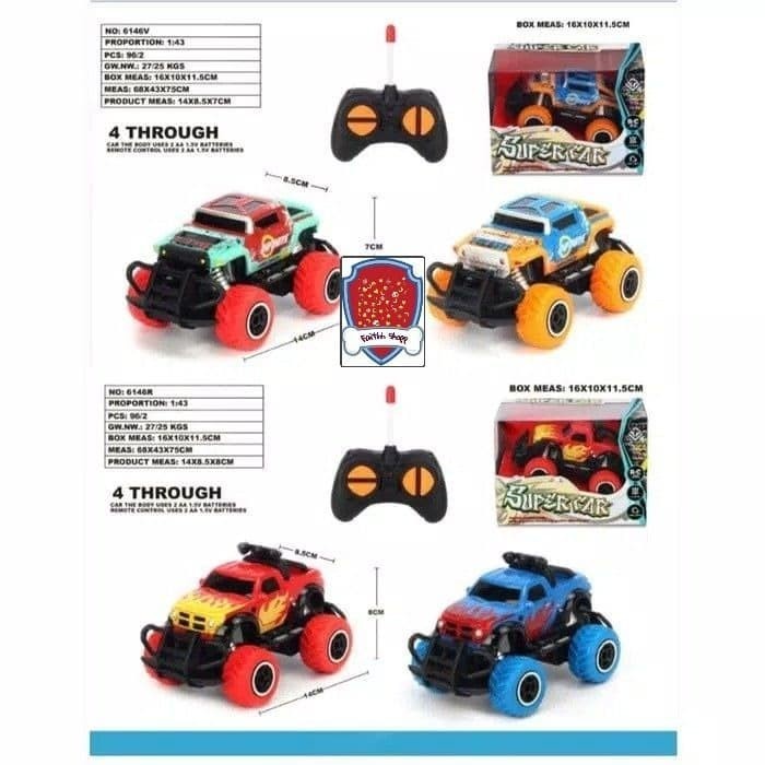 Istanatoys.Com Rc Mobil Mini Car Humvee Gold Dan Merah No.6146F