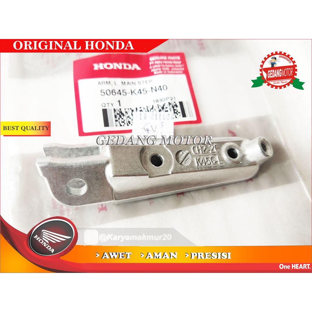 FOOTSTEP KIRI CBR 150R CBR150R 2016 ORI AHM HONDA K45