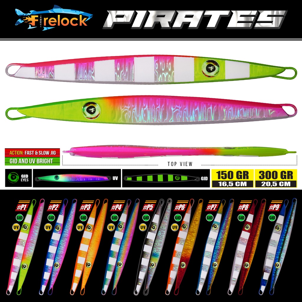 UMPAN PANCING metal jig FIRELOCK PIRATES 40 / 60 / 150 / 200 / 300 GRAM