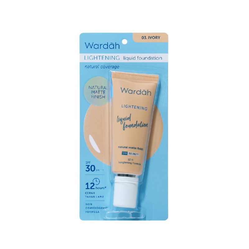 Wardah Lightening Liguid Foundation BPOM Halal SPF 30 PA+++