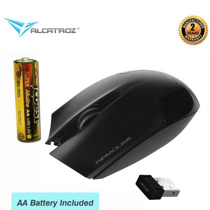 ITSTORE Mouse WIRELESS  Alcatroz Airmouse murah Best Seller free Battery Included