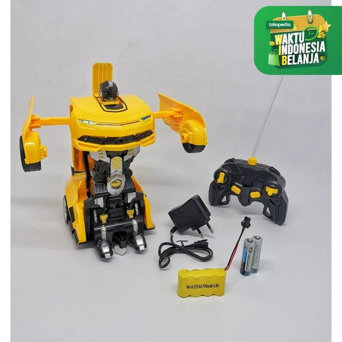 MAINAN RC MOBIL ROBOT TRANSFORMER BUMBLEBEE REMOTE CHARIOTS ROBOT
