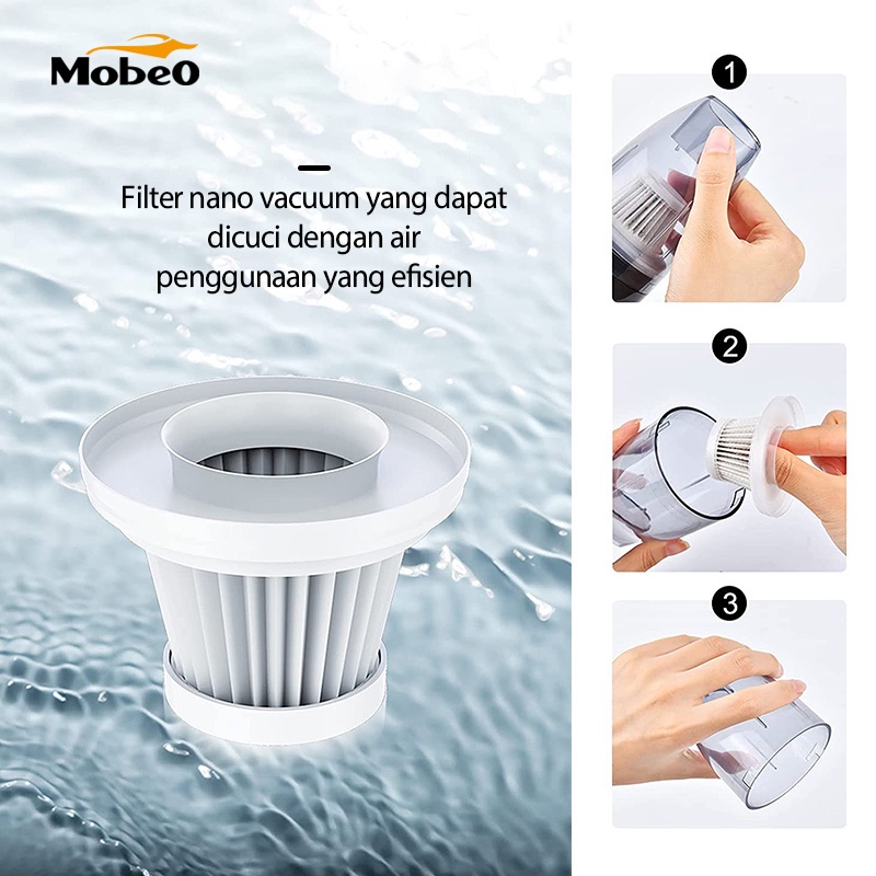 Mobeo Wireless Car Vacuum Cleaner Portable Penyedot Debu Mobil Vakum