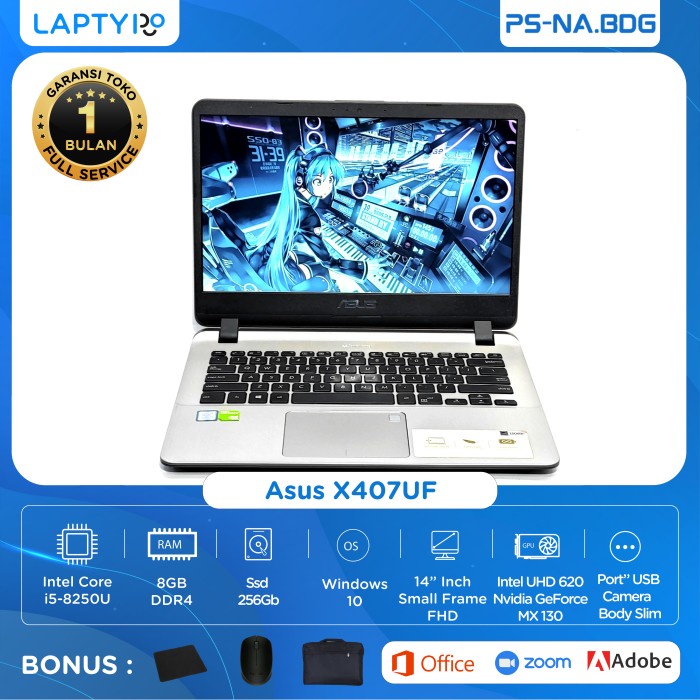 Laptop Gaming Asus X407UF/Intel Core i5 gen 8/Ram 8Gb/Ssd 256Gb