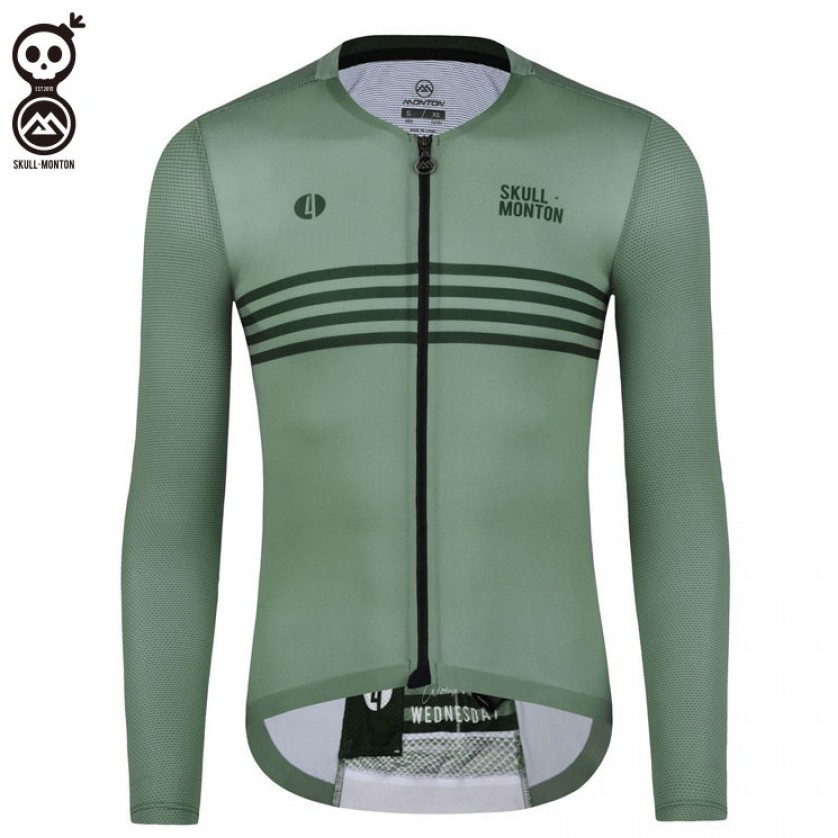 JERSEY MONTON LONG WEDNESDAY GREEN - BAJU SEPEDA LENGAN PANJANG