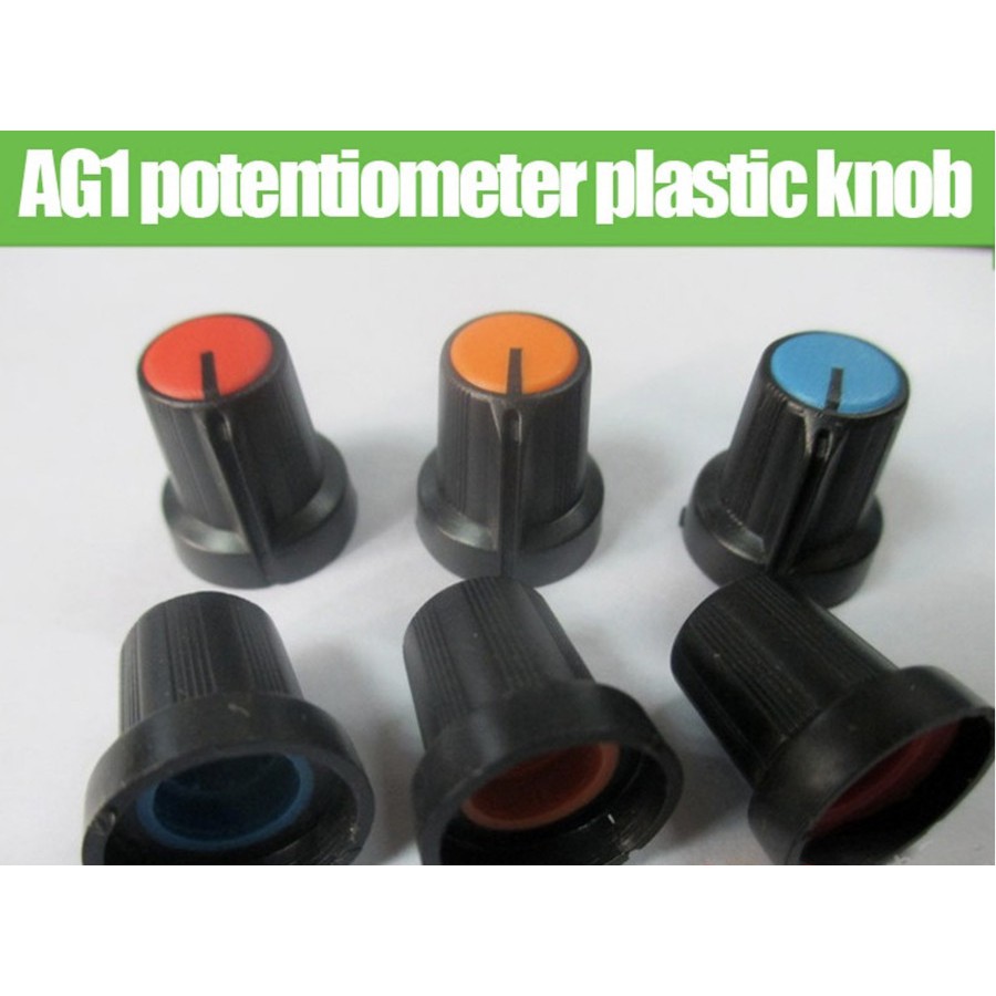 AG1 Knob Potensio Meter Ø6mm Knurled Shaft Potensiometer Knop AG-1