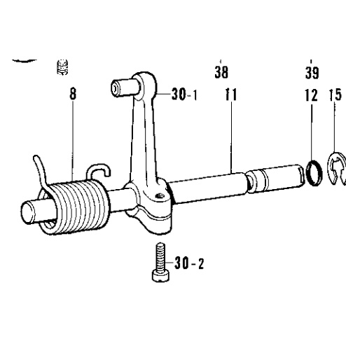 147505-001 Reverse Lever Shaft Mesin Jahit Industri Brother DB2-B748 147505001