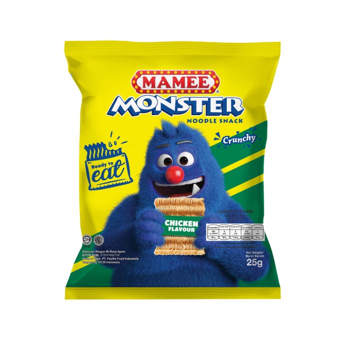 

504Oekh Mamee Monster Noodle Snack Chicken 25Gr (20Pcs) 6J4727iyfi