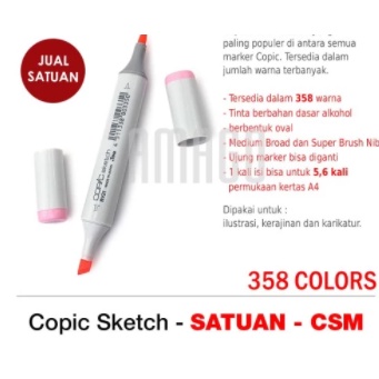 

ADA COPIC SKETCH MARKER - CSM - SATUAN TERMURAH~