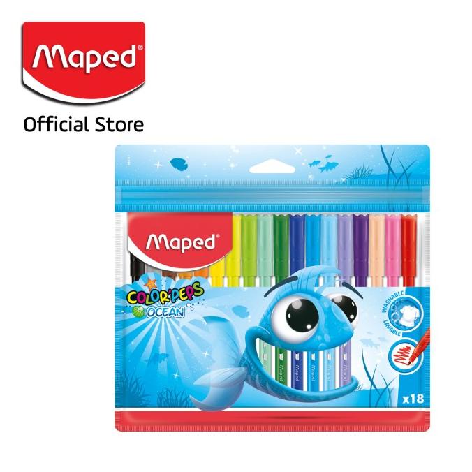 

(BISA COD) Maped Spidol Ocean 18' - Cardboard CUCI GUDANG Kode 1199