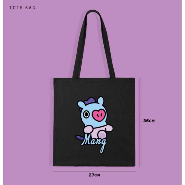 TOTE BAG KARAKTER BT21/TOTEBAG BTS/TOTEBAG KANVAS MURAH