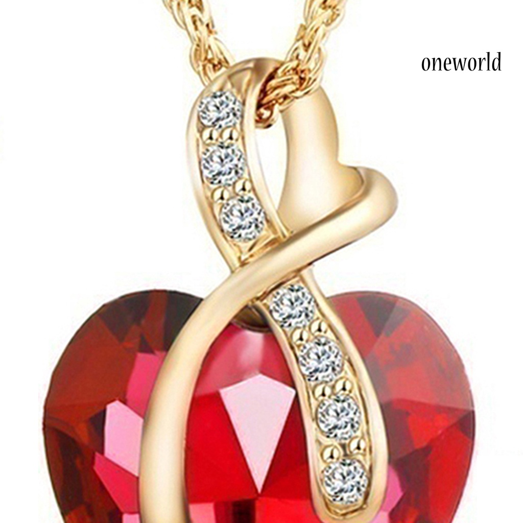 OW@ Jewelry Set Heart-Shaped Durable Alloy Necklace Earrings Jewelry Sets for Party