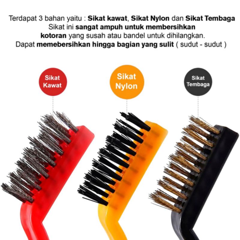 Sikat Kawat Serbaguna isi 3pcs