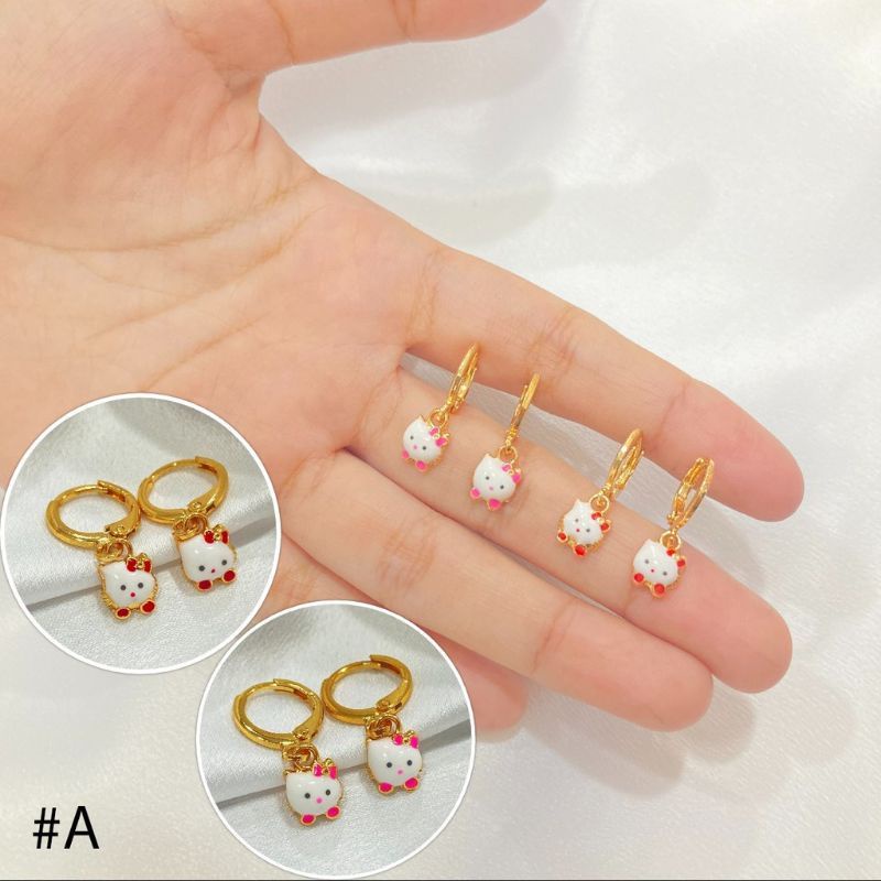 Anting Anak Gantung Hello Kitty Murah Anti karat