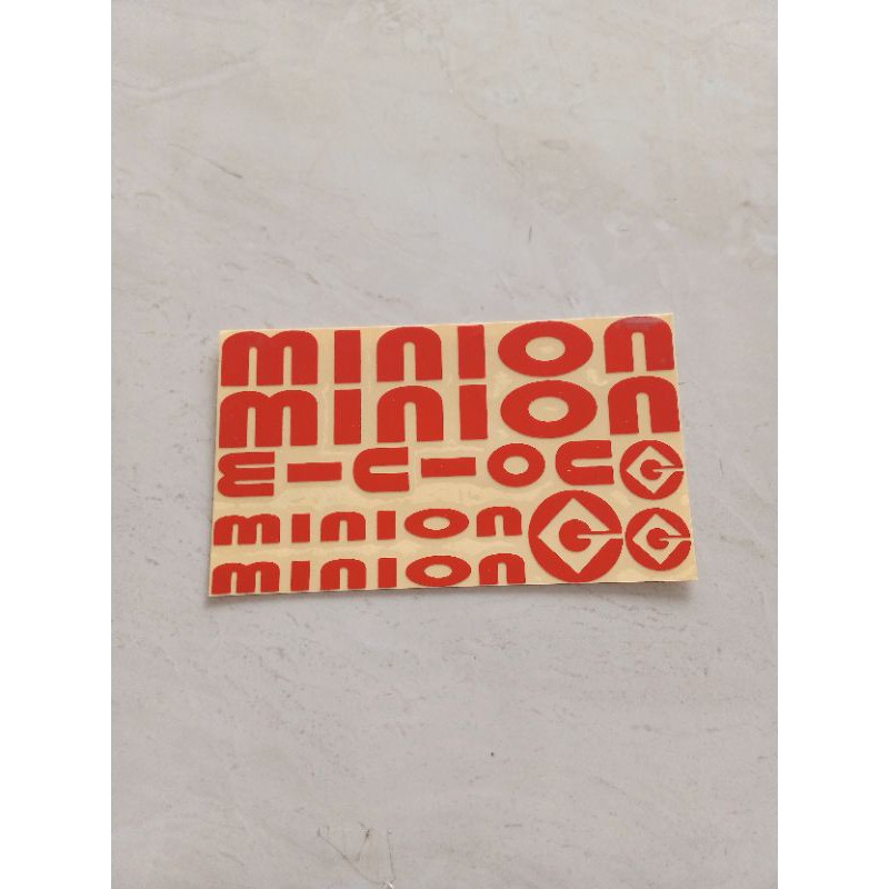 sticker sepeda minion minitrek cutting