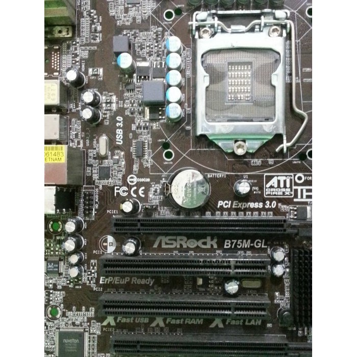 MOBO INTEL LGA1155 merk Asrock B75M / B75M-DGS / B75M-GL