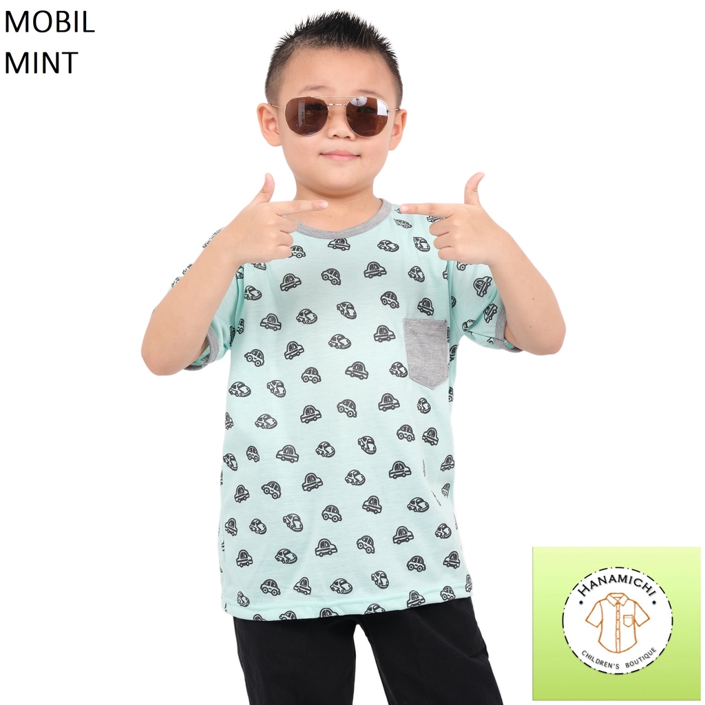 Hanamichi MOBILE Kaos Anak Sablon Lengan Pendek