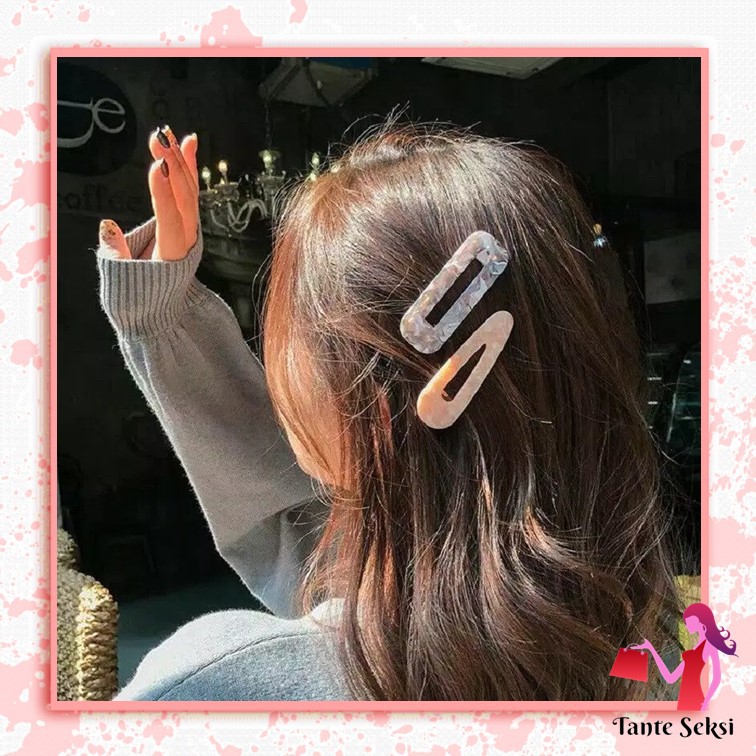 Jepit Rambut Wanita Bobby Pin Vintage Bentuk Persegi Panjang Motif Leopard untuk Wanita