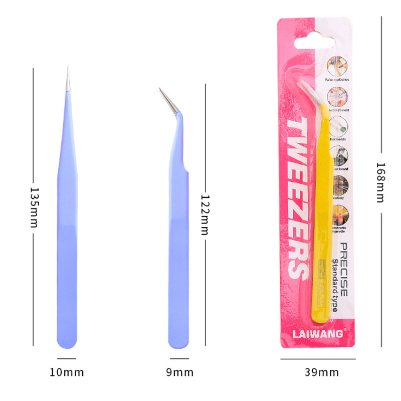 Colorful Series Stainless Steel Tweezers Sticker DIY Small Clip