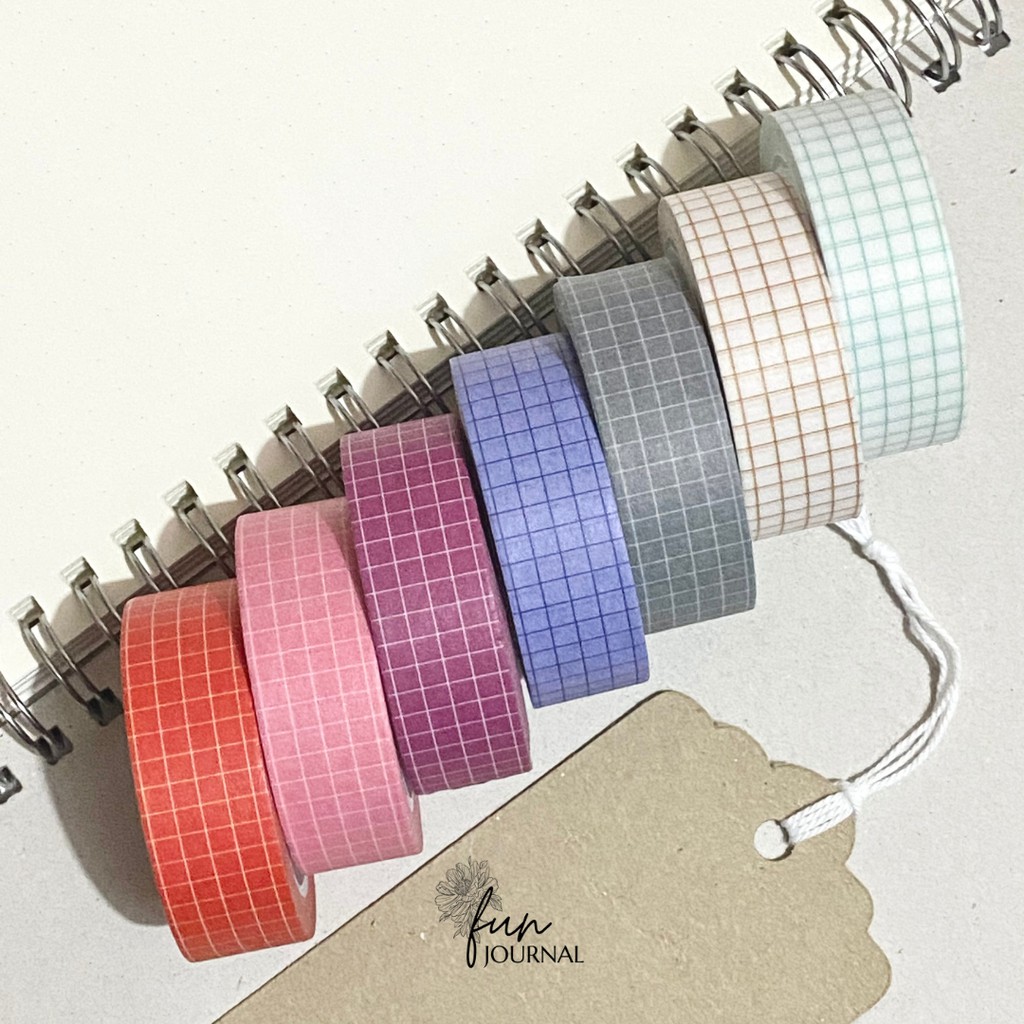 

WASHI TAPE SAMPLE SHARE GRID SERIES 2 UNTUK JOURNAL JURNAL PLANNING PLANNER SCRAPBOOK DIY BUJO