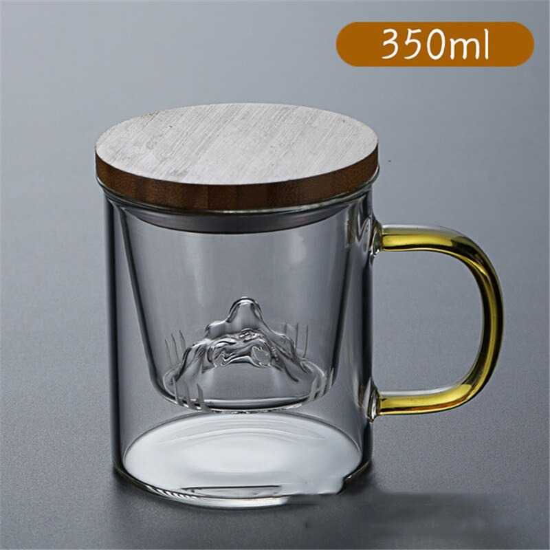 Gelas Minum Teh kopi model tutup 350ml with Filter - JJK8787/gelas cangkir kopi teh sirup koleksi de