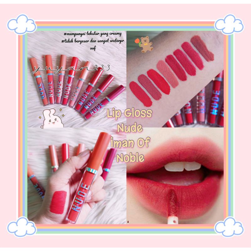 PROMO PER 8 PCS!!!LIP GLOSS MATTE NUDE IMAN OF NOBLE 1012