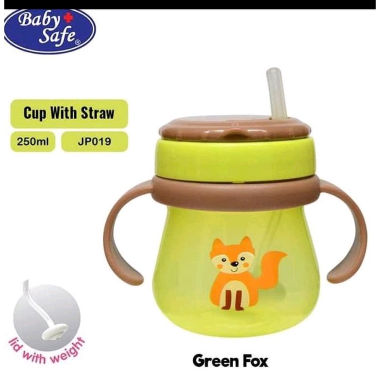 Babysafe Botol Training Cup Straw dan Sippy dengan Pemberat Sedotan Botol Minum Susu