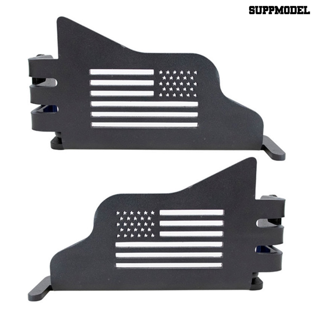 2pcs Pedal Engsel Pintu Samping Mobil Bahan Aluminum Motif Bendera Amerika Untuk Jeep Wrangler 07-20