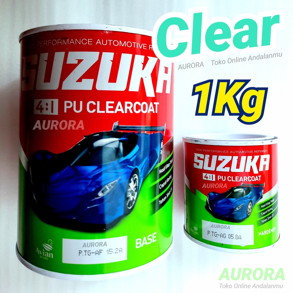 

Clear SUZUKA PU Clir Coat Pernis Antigores 1Kilo Fernis Vernis Clearcoat Klir Anti Gores Susuka 1Liter