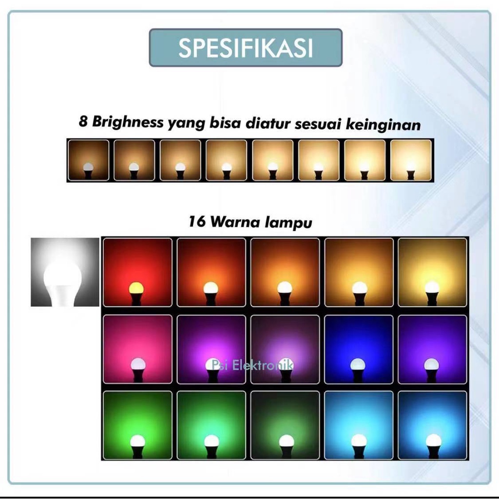 LAMPU BOHLAM LED RGB 16 warna bulb e27 BERUBAH WARNA REMOTE CONTROL ORIGINAL 5W 7W 10W RGB FX