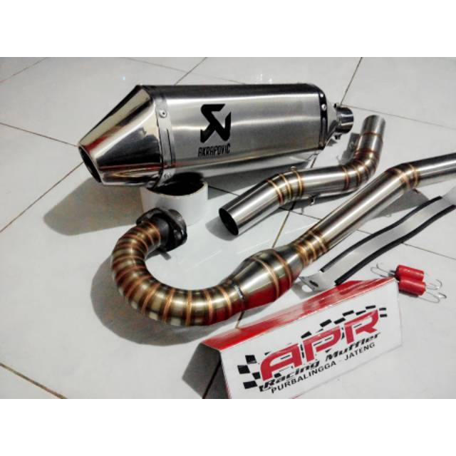 Knalpot Akrapovic Untuk KLX150 BF,Dtracker,CRF150L,CRF230 (Fulset PNP)